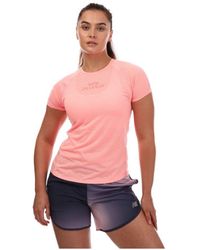 New Balance - Impact Run T-shirt Met Print Voor , Roze - Lyst