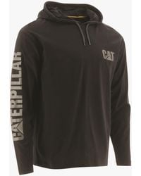Caterpillar - 1510425 Cotton Hooded Long Sleeve T-Shirt - Lyst