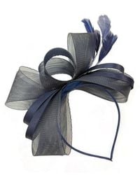 SVNX - Bow Shaped Fascinator With Satin Loops & Feathers - Lyst