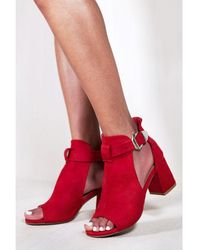 Where's That From - Lisa Block Heel With Side Buckle And Open Toe Front - Lyst