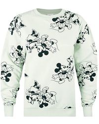 Disney - Ladies Mickey & Minnie Mouse Sweatshirt (Sage/) - Lyst