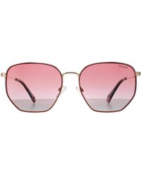 Polaroid - Square Metal Polarized Gradient Sunglasses - Lyst
