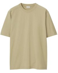 Burberry - Oversize Crewneck Neutral T-Shirt Cotton - Lyst