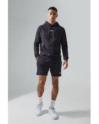 BoohooMAN - Man Active Gym Training Hoodie & Short Set - Lyst