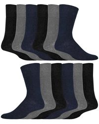 IOMI - 12 Pair Multipack Gentle Grip Top Diabetic Socks - Lyst