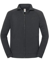 Fruit Of The Loom - Adult Iconic Premium Sweat Jacket (Light Graphite) - Lyst