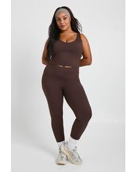 Boohoo - Plus Super Soft Sculpt Seam Detail Legging - Lyst