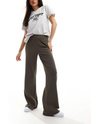 ASOS - Wide Leg Heavyweight Rib Trouser - Lyst