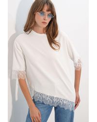Bigdart - Oversized Lace Knit Blouse - Lyst