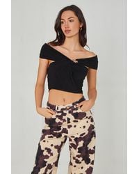 Urban Bliss - Trim Bandeau Cut Out Top - Lyst