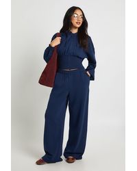 Boohoo - Cinched Waist Zip Through Cropped Hoodie Tracksuit - Lyst