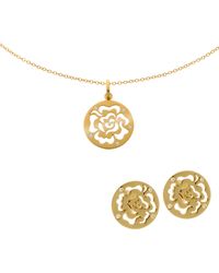 Orphelia - 'Fiore' 925 Sterling Set: Chain-Pendant + Earrings - Lyst