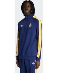adidas Originals - Real Madrid Originals Half Zip Top - Lyst