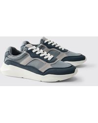 BoohooMAN - Mesh Panel Runner Style Trainer - Lyst