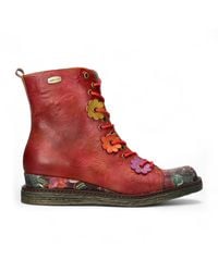 Laura Vita - Ercnaulto 212 Floral Gothic Victorian Leather Ankle Heeled Boots - Lyst
