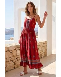 Roman - Petite Strappy Tiered Hem Maxi Dress - Lyst