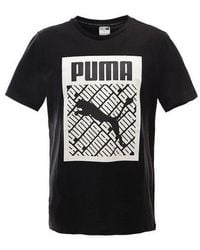 PUMA - Graphic Logo T-Shirt Cotton - Lyst