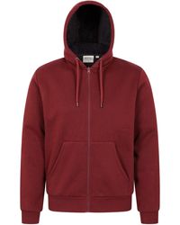 Mountain Warehouse - 'Dalton' Hoodie With Zip Closure Borg Lined Casual Cosy Jumper Cotton - Lyst