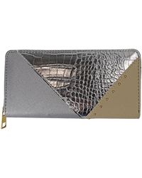 Black Moon - Ladies Faux Leather Wallet Large Panelled Purse Card Coin Organiser - Lyst
