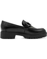 Tamaris - Leather Loafers Slip-On Platform Shoes - Lyst