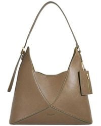 Dune - "Lo Dinidearest" Schultertasche, Leder (Khakigrün) - Lyst