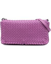 Bottega Veneta - Pre-Owned Nappa Intrecciato Dahlia Clutch Crossbody - Lyst