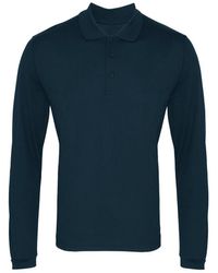PREMIER - Coolchecker Pique Long-Sleeved Polo Shirt - Lyst