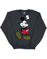 Disney - Mickey Mouse Classic Kick Sweatshirt (Dark Heather) - Lyst