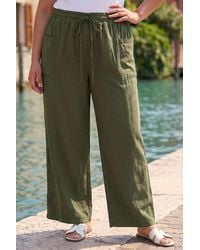 Roman - Curve Tie Waist Pocket Trouser - Lyst