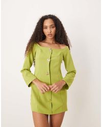 ASOS - Bardot Button Through Mini Dress - Lyst