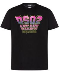 DSquared² - Space Invaders Logo Cool Fit Black T-shirt - Lyst