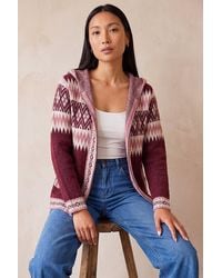 Roman - Jacquard Zipped Knit Cardigan - Lyst