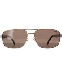 Carrera - Rectangle With Havana Bronze Polarized 8063/S Metal - Lyst