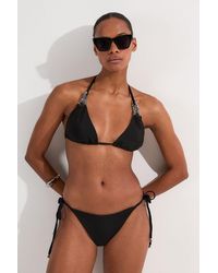 Karen Millen - Hardware Detail Tie Side Bikini Bottoms - Lyst