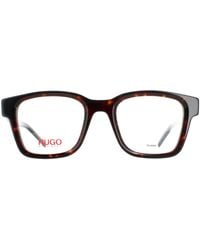 BOSS - Square Havana Glasses - Lyst