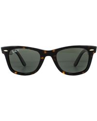 Ray-Ban - Rectangle Tortoise Polarized Sunglasses - Lyst