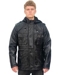 Infinity Leather - Hooded Trench Coat-Medellin - Lyst