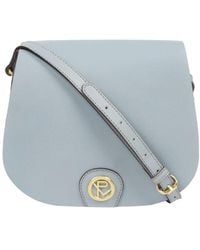 Pure Luxuries - 'ambleside' Cashmere Blue Leather Cross Body Bag - Lyst