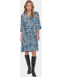 Saint Tropez - Jurk Casual Fit Blue Multi - Lyst