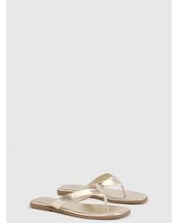 Boohoo - Wide Fit Square Toe Flip Flops - Lyst