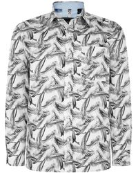 KAM Jeanswear - Kam Printed Big & Tall Cotton Check Shirt - Lyst