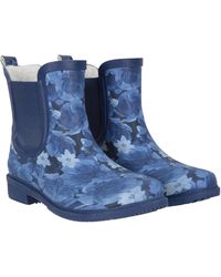 Mountain Warehouse - Printed Rubber Wellies Ankle Length Warm Fur Lined Outdoor Rain Boots - Lyst
