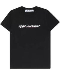 Off-White c/o Virgil Abloh - New Script Logo Casual Fit T-Shirt Cotton - Lyst