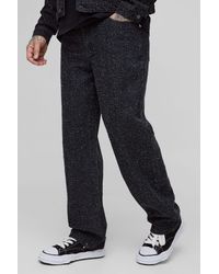 BoohooMAN - Tall Textured Denim Relaxed Fit Jeans - Lyst