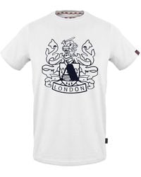 Aquascutum - Large Shield Aldis Logo T-Shirt Cotton - Lyst