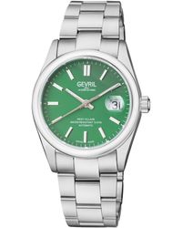 Gevril - Automatic West Village Dark Dial Stainless Steel Bracelet - Lyst
