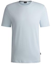 BOSS - Thompson 01 T-shirt In Blauw - Lyst