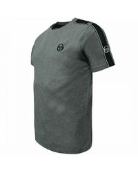 Sergio Tacchini - Short Sleeve Crew Neck Grey Feather Taped T-shirt 38536 921 Cotton - Lyst