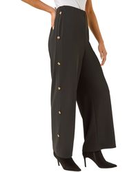 Roman - Petite Button Detail Stretch Trouser - Lyst