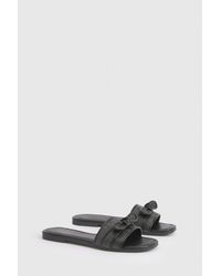 Boohoo - Contrast Bow Detail Sliders - Lyst
